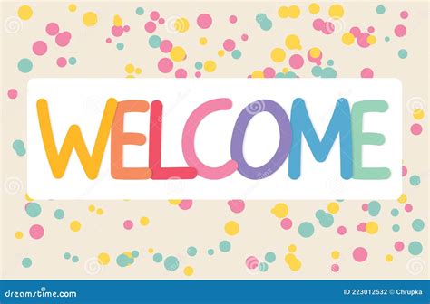 Colorful Welcome Banner Stock Vector Illustration Of Greetings 223012532