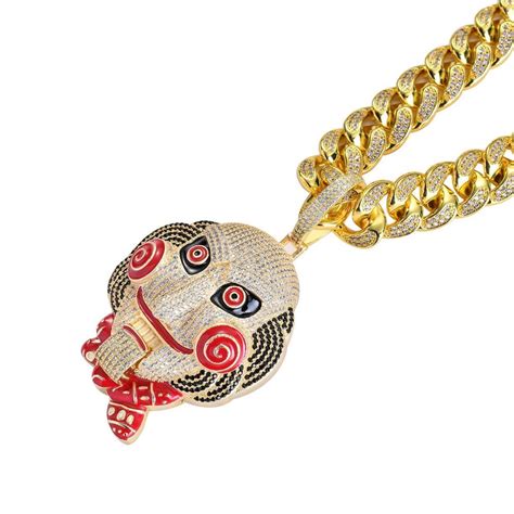 Iced Tekashi 69 Medallion Pendant And 24 Box Rope Chain Hip Hop Necklace