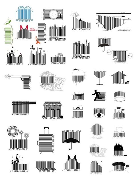 Funny Barcodes Barcode Art Graphic Illustration Print Magazine