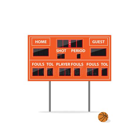 Basketball Scoreboard Stock Illustrations 2036 Basketball Scoreboard
