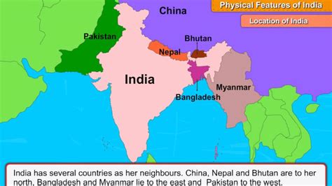 Map Of India With Surrounding Countries United States Map