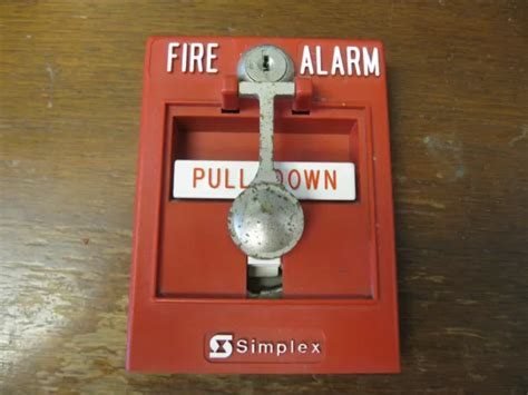 Simplex Pull Down Fire Alarm Wall Fixture No Key 2424 Picclick