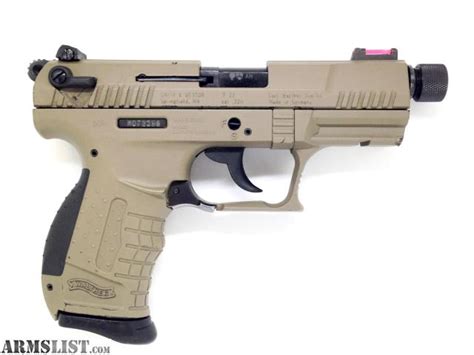 Armslist For Sale Walther P22 Threaded 22 Lr Fde 34 Inch Hiviz