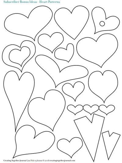 Hearts Hearts And More Hearts Applique Templates Jewelry Juxtapost