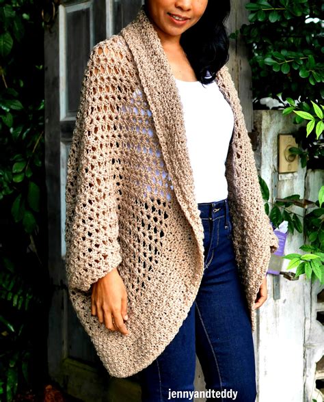 Crochet Lace Cocoon Cardigan Free Pattern Jenny And Teddy
