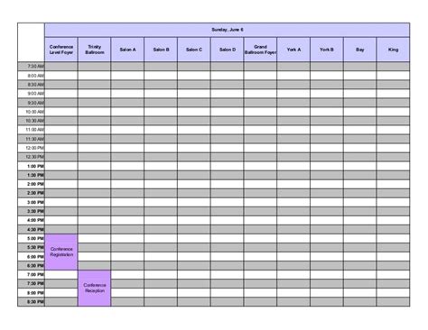Schedule Table