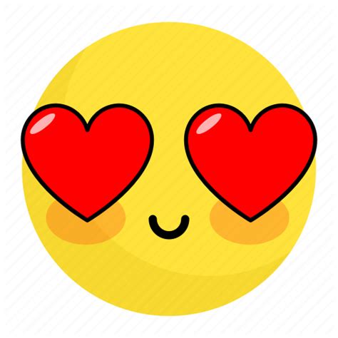 Emoji Face Feeling Happy Heart Love Smile Icon