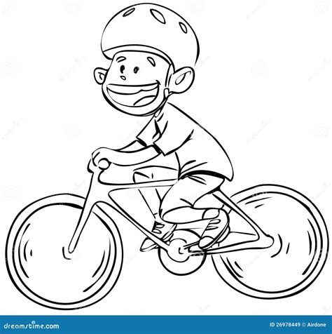 Bicycle Boy In Black And White Royalty Free Stock Images Image 26978449