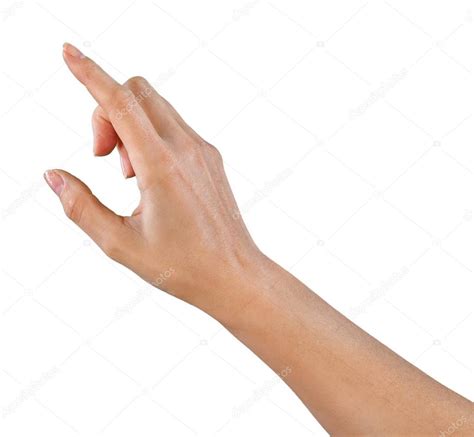 Woman S Hand Touching Or Pointing To Something Stock Image Image Of C