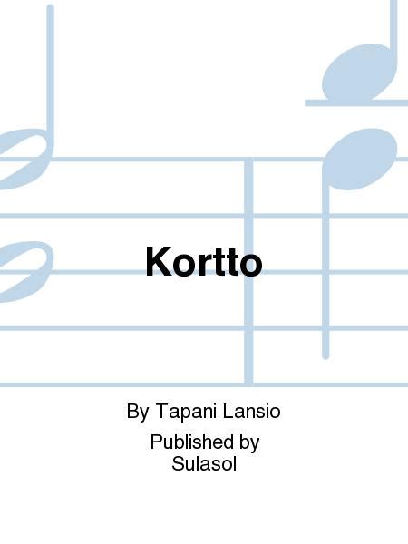 Kortto By Tapani Länsiö Score Sheet Music For Baritone Voice Piano