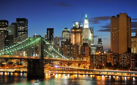 Attractive City Manhattan Bridge Double Decker New New York City Hd