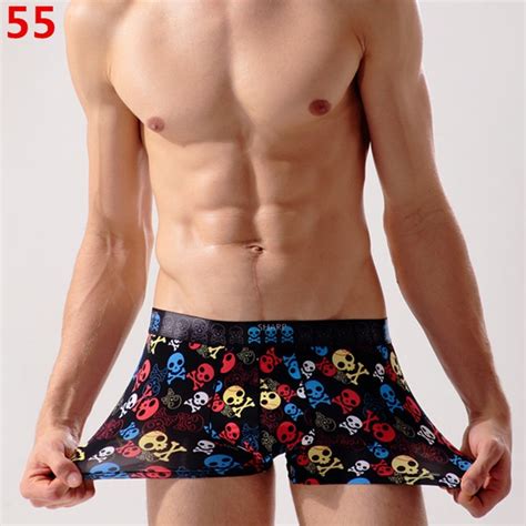 Colorful Skull Skeleton D Print Men Underwear Boxer Shorts Man U