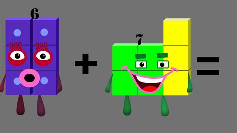 Numberblock Animation Number Six And Number Seven Eating Rainbow