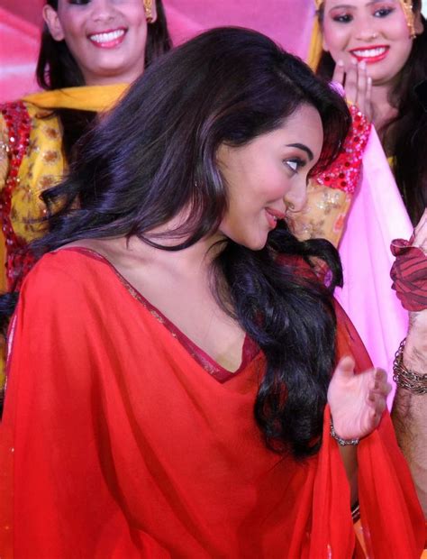 Indian Actress Sonakshi Sinha Spicy Stills In Colorful Red Dress Indian Actresses Sonakshi