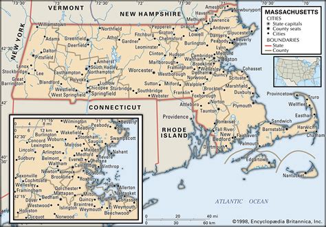Political Map Of Massachusetts Towns Map Of World