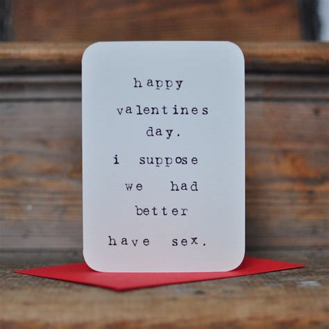 ‘happy Valentines Day I Suppose We Had Better Have Sex’ Card Mardy Mabel