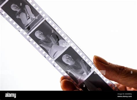 A Strip Of 35mm Black And White Film Negative Stock Photo Alamy