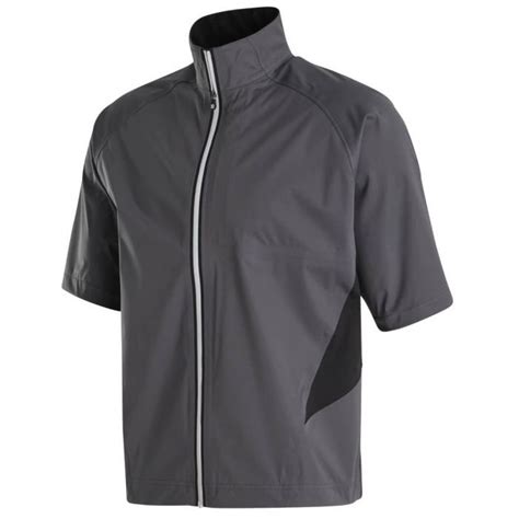 Footjoy Hydroknit Short Sleeve Golf Rain Jacket Charcoalblack 23793