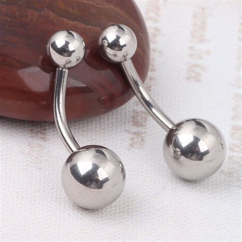 Buy Silver Plated Surgical Steel Belly Navel Ring Button Body Piercings Bars