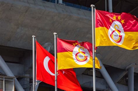 Galatasaray Flags With Turkish Flag Turkey S Famous Football Club