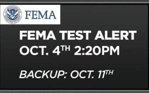 fema and fcc plan nationwide emergency alert test for oct 4 test messages will be sent to all