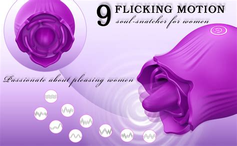 Rose Toys Vibrator For Women Sexual Pleasure Tongue Licking Clitoral Vibrator With