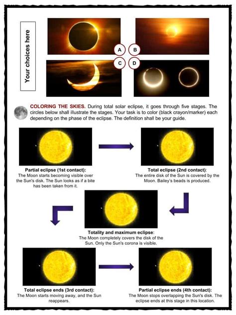 Eclipse Facts And Worksheets Definition Mechanism History For Kids
