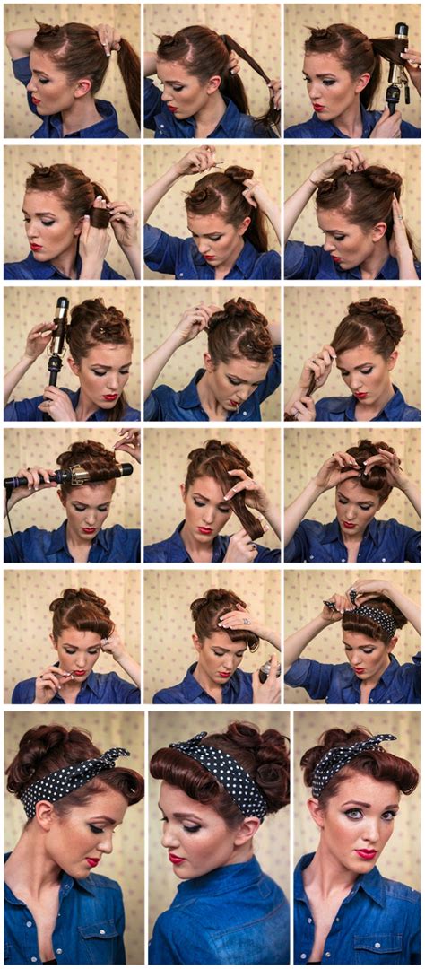 Rockabilly Rosie Hair Style Tutorial Vintage Hairstyles Vintage