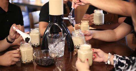 This Cafe In The Philippines Serves Milk Tea Tower To Patrons Even