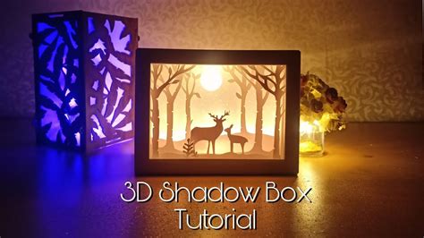 DIY 3D PaperCut Shadow Box | Paper Light Box | Shadow Box Tutorial #
