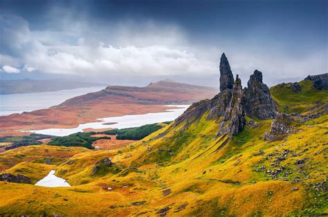 Hd Wallpaper Scotland Highland Region Peninsula Trotternish Rock The