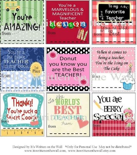 Free Teacher Appreciation Printables Pdf Printable Templates