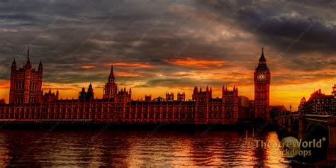 Vintage London Skyline Backdrop Rentals Theatreworld®