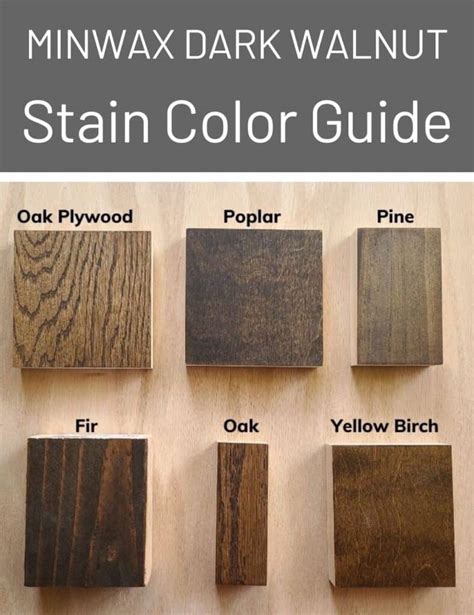 How Six Different Stains Look On Five Popular Types Of Wood 55 Off