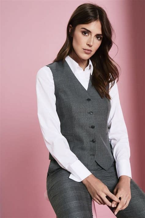 Womens Alderley Waistcoat Grey Check Waistcoat Waistcoat Outfit Short Sleeve Shirt Outfit
