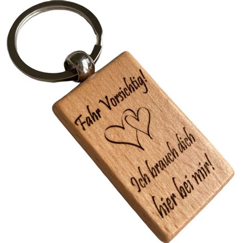 schlüsselanhänger mit gravur fahr vorsichtig ich liebe dich partner love geschenk personalisiert