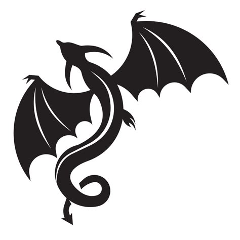 Flying Dragon Silhouette Openclipart