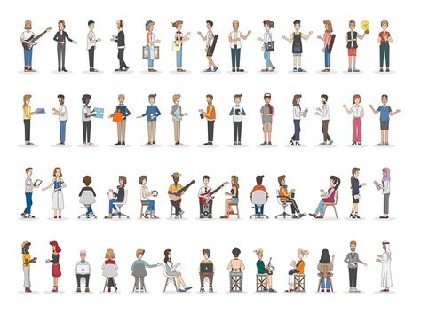 Collection Of Diverse Illustrated People Premium Vector Rawpixel
