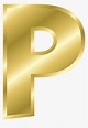 Effect Letters Alphabet Gold - Letter P In Gold, HD Png Download - kindpng