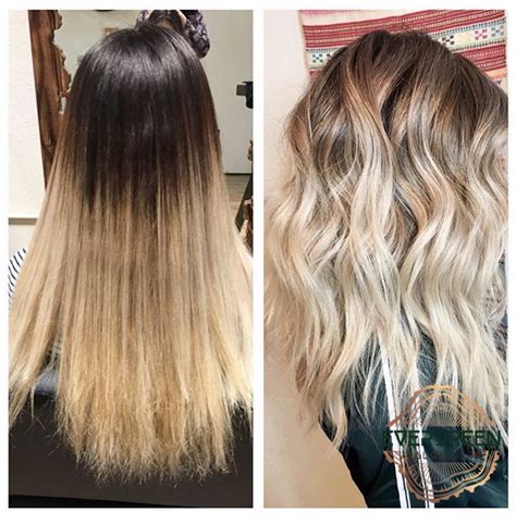 The colors in this balayage hairstyle change from a chestnut brown at the top of the head to highlights of a. Medium length hair blonde white frosty dark brunette black ...