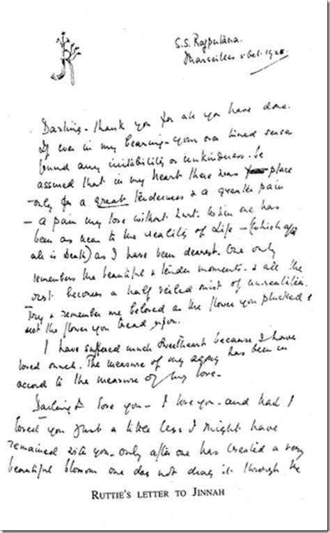 Urdu resignation letter is available for free download in ms. Ruttie Jinnah's last letter to Jinnah |Quaid-e-Azam ...