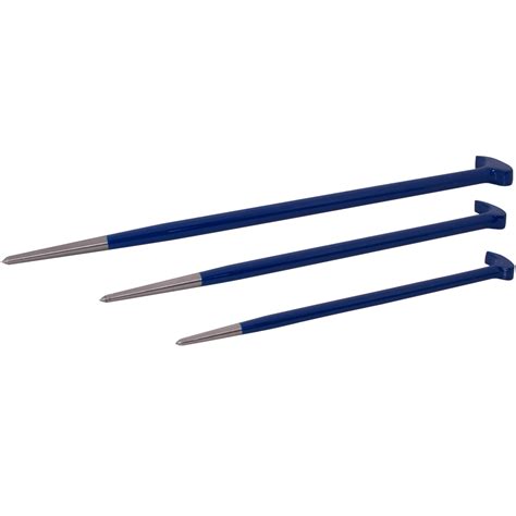 3 Piece Rolling Head Pry Bar Set Gray Tools Online Store