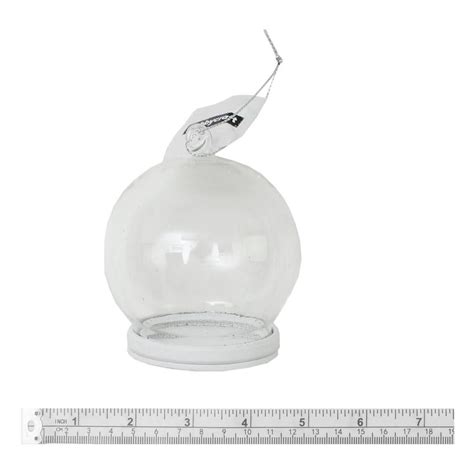 Fillable Glass Hanging Snow Globe 8cm Hobbycraft