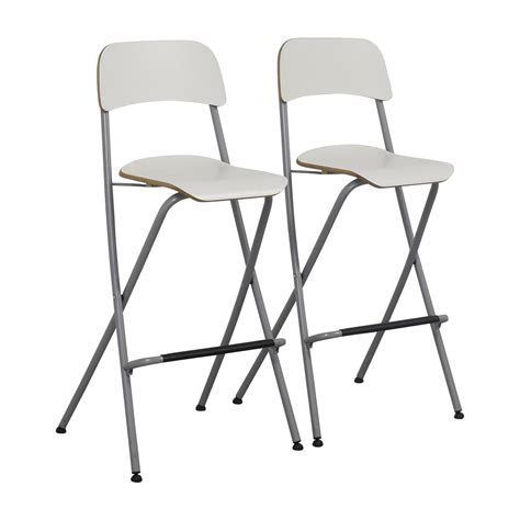 New ikea marius black stool multi purpose kitchen breakfast bathroom bar chair. 73% OFF - IKEA IKEA White Bar Stools / Chairs