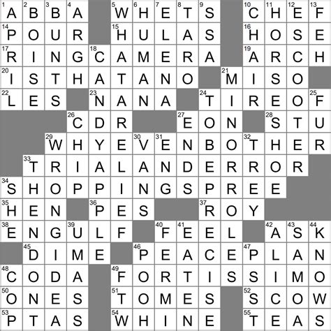 La Times Crossword 17 Jun 23 Saturday