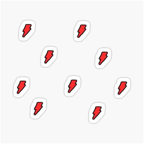 Red Lightning Bolt Pack Sticker By Had07102006 Redbubble