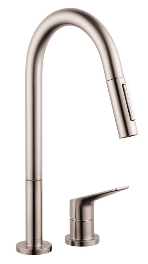 If your sink has 4 holes, you should choose a 4 hole faucet. AXOR Kitchen faucets: AXOR Citterio M, 2-Hole Single ...