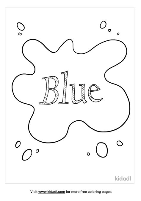 Free Color Blue Coloring Page Coloring Page Printables Kidadl