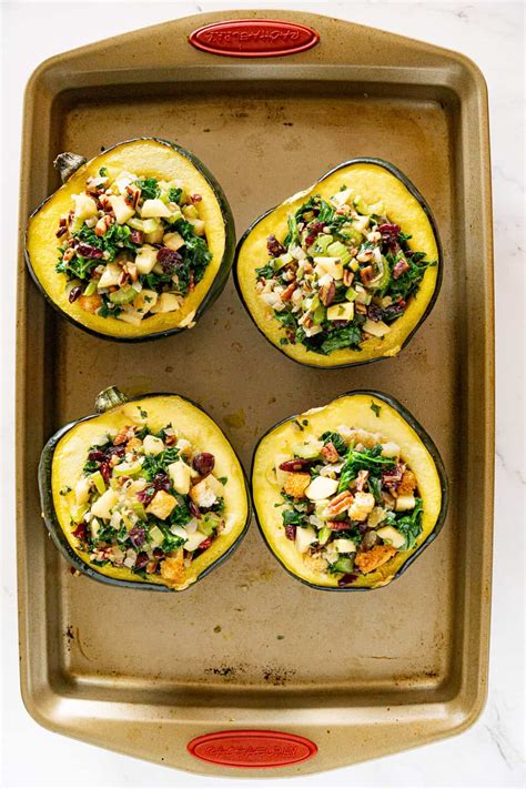 Vegan Stuffed Acorn Squash Vegan Thanksgiving Dish Vegan Blueberry