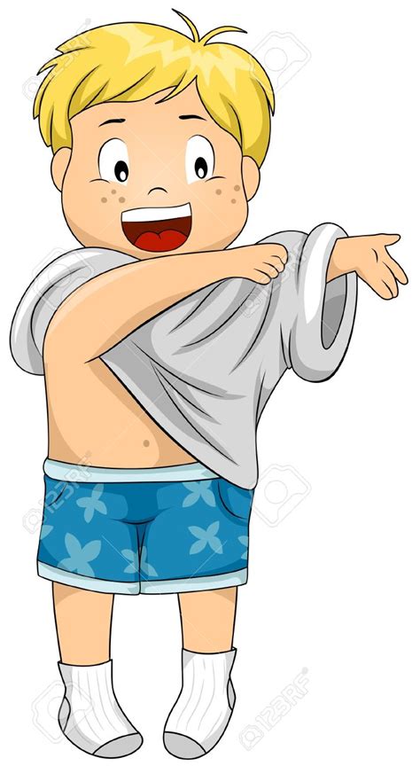 Little boy putting on his jacket cartoon vector clipart. Changing clipart - Clipground